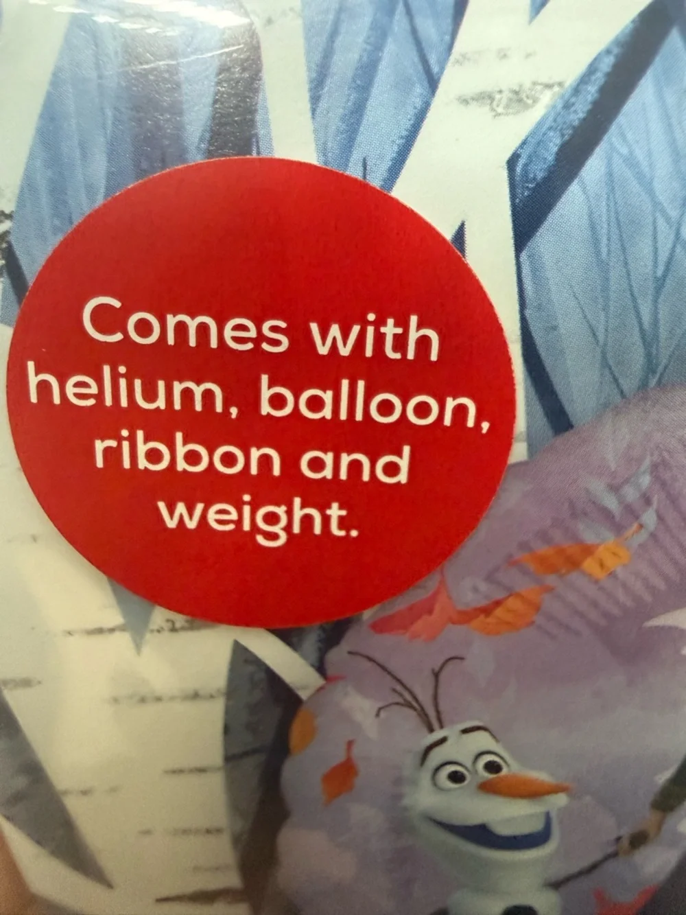 Disney Frozen Happy Birthday Foil Balloon 17” Ribbon & Weight Elsa, Anna, Olaf